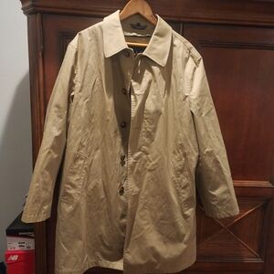 Mens Ralph Lauren Tan Trench Coat With Liner Large Retail $325